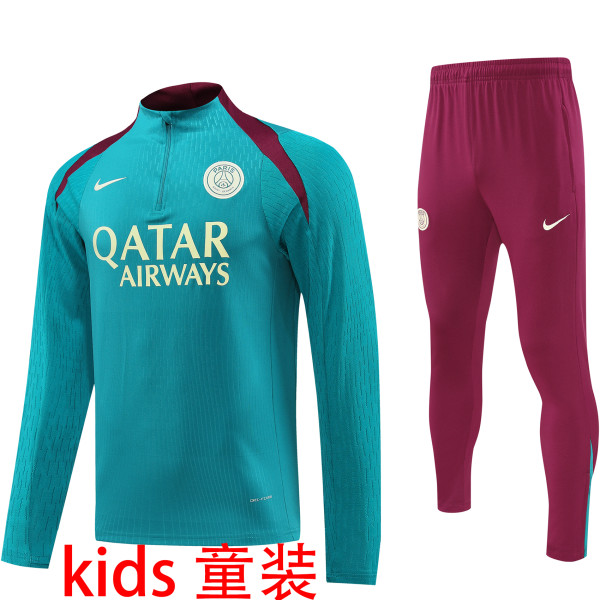 2025 PSG  Kids Green Sweater Tracksuit