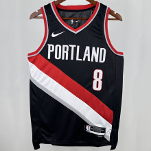 2023 Trail Blazerst AVDIJA #8 Black  NBA Jerseys