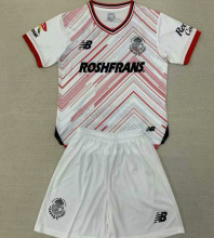 2024/25 Deportivo Toluca Away White Kids Soccer Jersey
