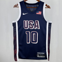 2024 Team USA TATUM #10 Sapphire Blue NBA Jerseys