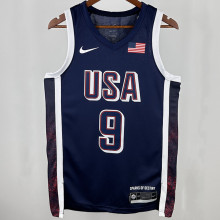 2024 Team USA HALIBURTON #9 Sapphire Blue NBA Jersey