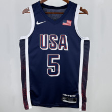 2024 Team USA EDWARDS #5 Sapphire Blue NBA Jersey