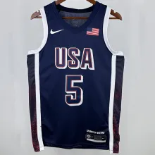 2024 Team USA EDWARDS #5 Sapphire Blue NBA Jersey