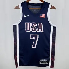2024 Team USA DURANT #7 Sapphire Blue NBA Jersey