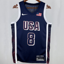 2024 Team USA LEONARD #8 Sapphire Blue NBA Jersey