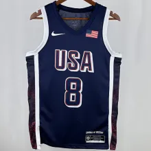 2024 Team USA LEONARD #8 Sapphire Blue NBA Jersey