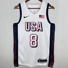 2024 Team USA LEONARD #8 White NBA Jersey