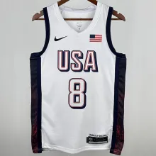 2024 Team USA LEONARD #8 White NBA Jersey