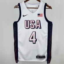 2024 Team USA CURRY #4 White NBA Jersey