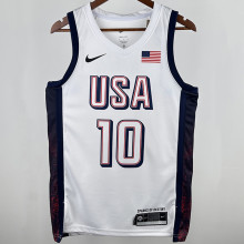 2024 Team USA TATUM #10 White NBA Jerseys
