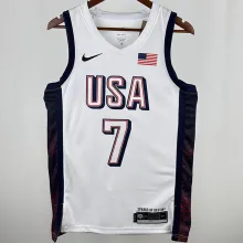 2024 Team USA DURANT #7 White NBA Jersey