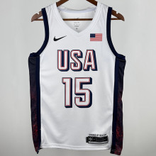 2024 Team USA BOOKER #15 White NBA Jerseys