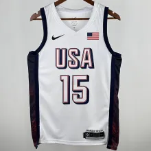 2024 Team USA BOOKER #15 White NBA Jerseys