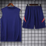 2025  Spain Sapphire Blue Vest Training Jersey(A Set)
