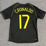 2006 Portugal Away Black Retro Soccer Jersey