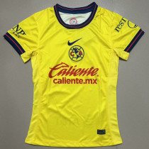 2024/25 Club America Home Yellow Women Soccer Jersey 女