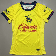 2024/25 Club America Home Yellow Women Soccer Jersey 女