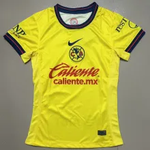 2024/25 Club America Home Yellow Women Soccer Jersey 女
