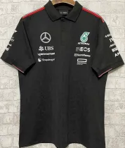 2024/25 Mercedes AMG Petronas F1 Black Team POLO T-Shirt (有领)