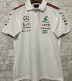2024/25 Mercedes AMG Petronas F1 White Team POLO T-Shirt (有领)