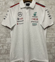 2024/25 Mercedes AMG Petronas F1 White Team POLO T-Shirt (有领)