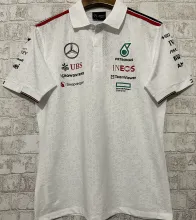 2024/25 Mercedes AMG Petronas F1 White Team POLO T-Shirt (有领)
