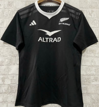 2024/25 All Blacks Home Black Rugby Shirt 全黑 圆领