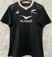2024/25 All Blacks Home Black Rugby Shirt 全黑 圆领