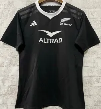 2024/25 All Blacks Home Black Rugby Shirt 全黑 圆领