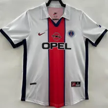 1998/99 PSG  Away White Retro Soccer Jersey
