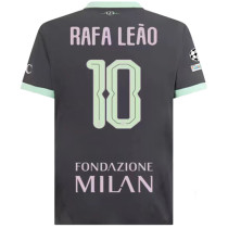 RAFA LEãO #10 AC Milan Third Fans Soccer Jersey 2024/25 带号下广告 欧冠字体 ★★