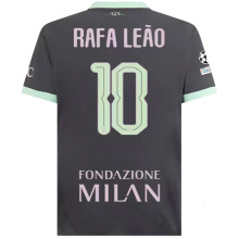 RAFA LEãO #10 AC Milan Third Fans Soccer Jersey 2024/25 带号下广告 欧冠字体 ★★