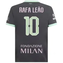 RAFA LEãO #10 AC Milan Third Fans Soccer Jersey 2024/25 带号下广告 欧冠字体 ★★