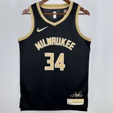 2024 Bucks ANTETOKOUNMPOL #34 Black Honor Edition NBA Jersey