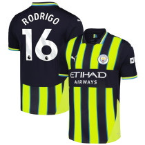 RODRIGO #16 Man City 1:1 Quality Away Fans Soccer Jersey 2024/25  (League Font） ★★