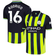 RODRIGO #16 Man City 1:1 Quality Away Fans Soccer Jersey 2024/25  (League Font） ★★