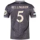 BELLINGHAM #5 RM 1:1 Quality Third Black Fans Jersey 2024/25 （UCL Font) ★★