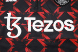 2025 M Utd Black Red Sweater Tracksuit