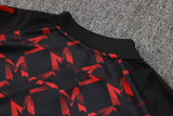 2025 M Utd Black Red Sweater Tracksuit