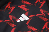 2025 M Utd Black Red Sweater Tracksuit