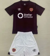 2024/25 Heart of Midlothian F.C.Home Kids Soccer Jersey 中洛锡安 苏格兰