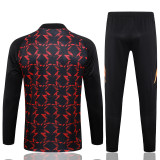 2025 M Utd Black Red Sweater Tracksuit