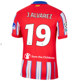 J.ALVAREZ #19 ATM Home Fans Jersey 2024/25 （UCL Font 欧冠字体 有号下广告 ★★ ）
