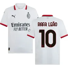 RAFA LEãO #10 AC Milan Away White Fans Soccer Jersey 2024/25  意甲字体 ★★