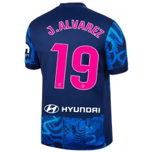 J.ALVAREZ #19  ATM Third Blue Fans Jersey 2024/25 （LaLiga Font 西甲字体 有号下广告 ★★ ）