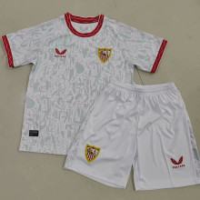 2024/25 Sevilla FC Home White Kids Soccer Jersey