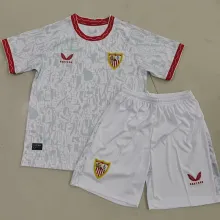2024/25 Sevilla FC Home White Kids Soccer Jersey