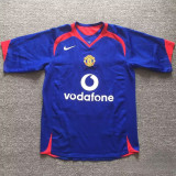 RONALDO #7 M Utd Away Blue Retro Soccer Jersey 2005/06 ★★