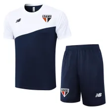 2025 Sao Paulo  White Sapphire Blue Training Jersey(A Set)