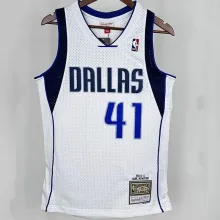 2010/11 Mavericks  NOWITZKI #41 White Retro NBA Jersey